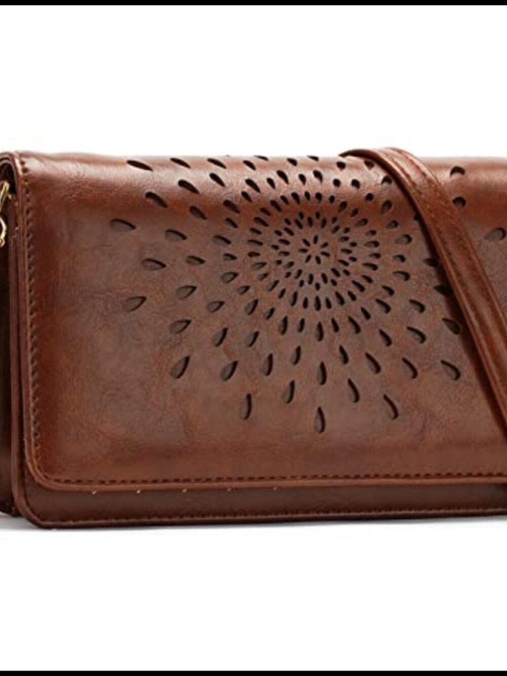 Vegan Leather Crossbody Bag RFID Wristlet Wallet Phone Purse Small